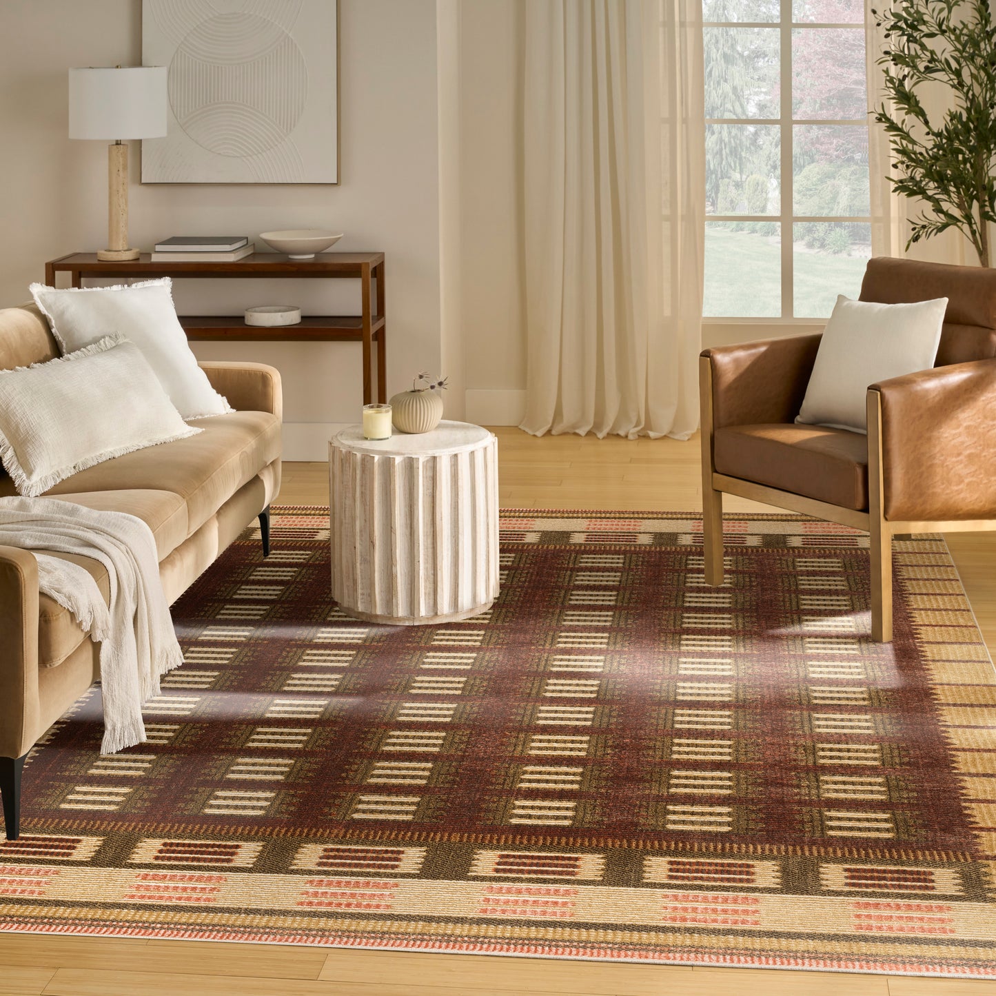 Nourison Nordic 8' x 10' Rust Modern Indoor Rug
