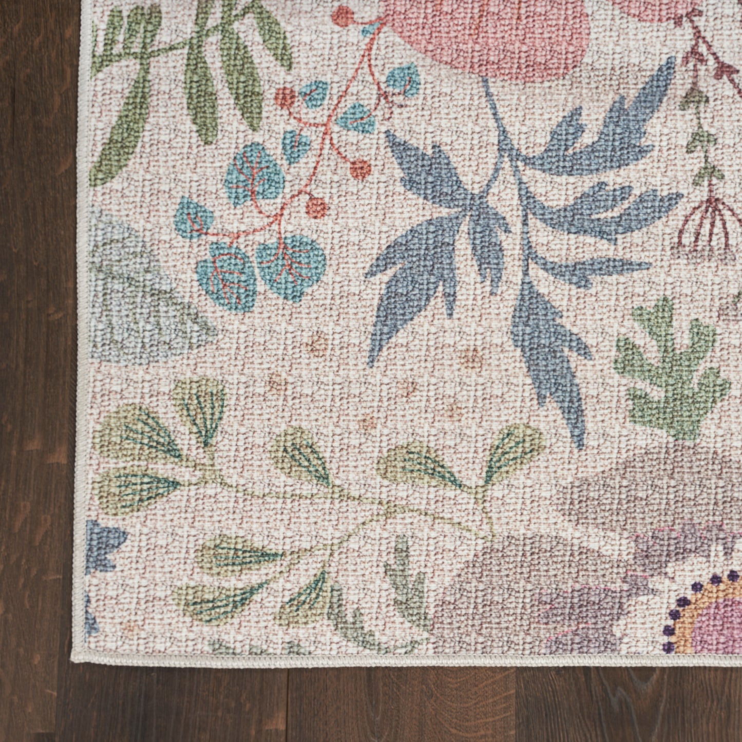 Nourison Nourison Washables 2' x 3' Cream Multicolor Farmhouse Indoor Rug