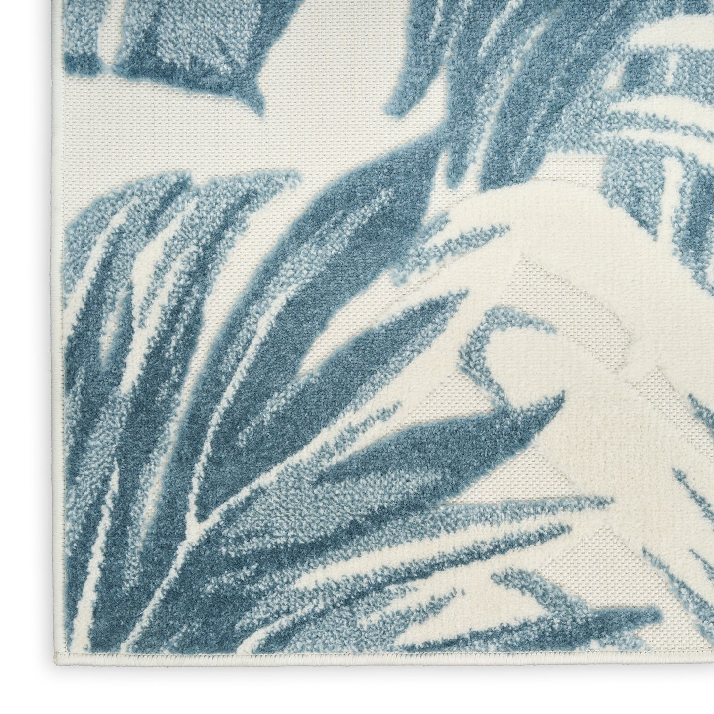 Nourison Aloha 5'3" x 7'5" Ivory Blue Modern Rug