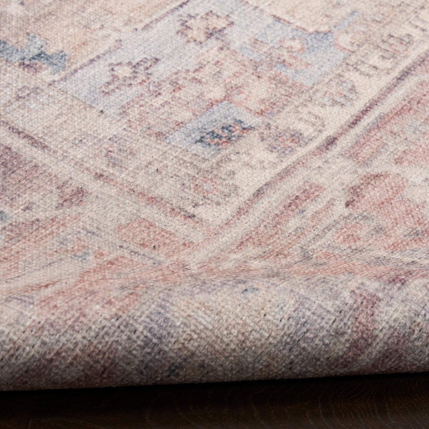 Nourison Vintage Washables 2'2" x 8' Light Blue Vintage Indoor Rug