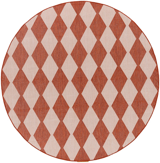 Nourison Positano 8' x Round Terracotta Modern Rug