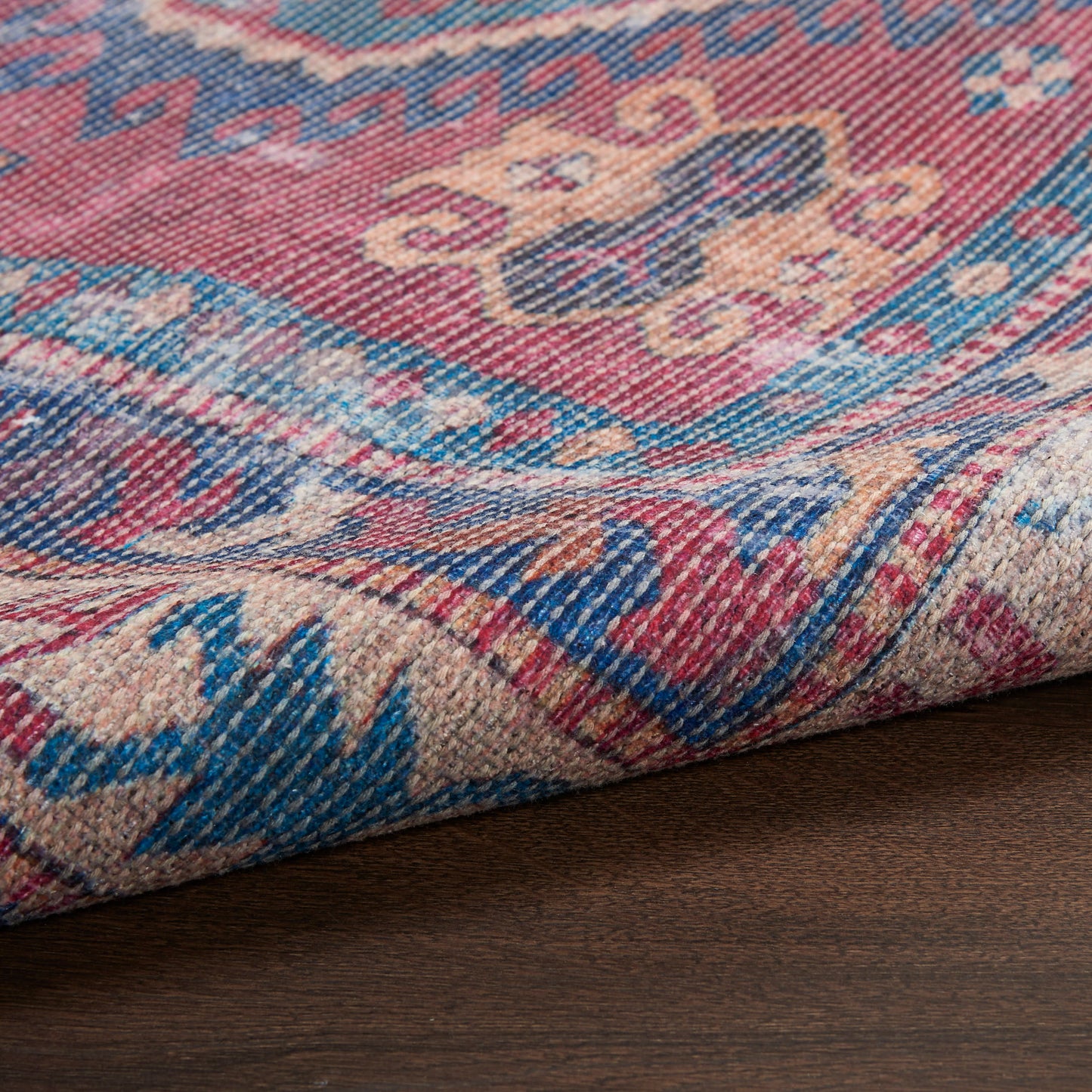 Nourison New Concept Washables 2' x 3'9" Red Navy Vintage Indoor Rug