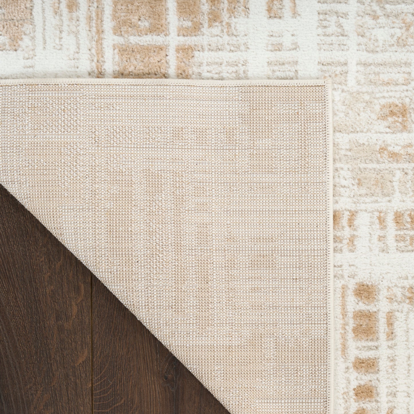 Nourison Dekor 7'10" x 9'10" Ivory Taupe Modern Indoor Rug