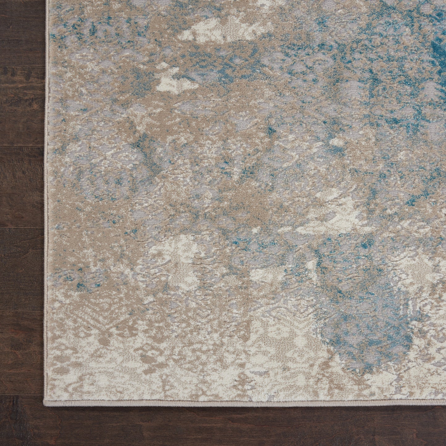 Nourison Karma 3'9" x 5'9" Ivory/Light Blue Vintage Indoor Rug
