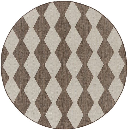 Nourison Positano 6' x Round Natural Modern Rug