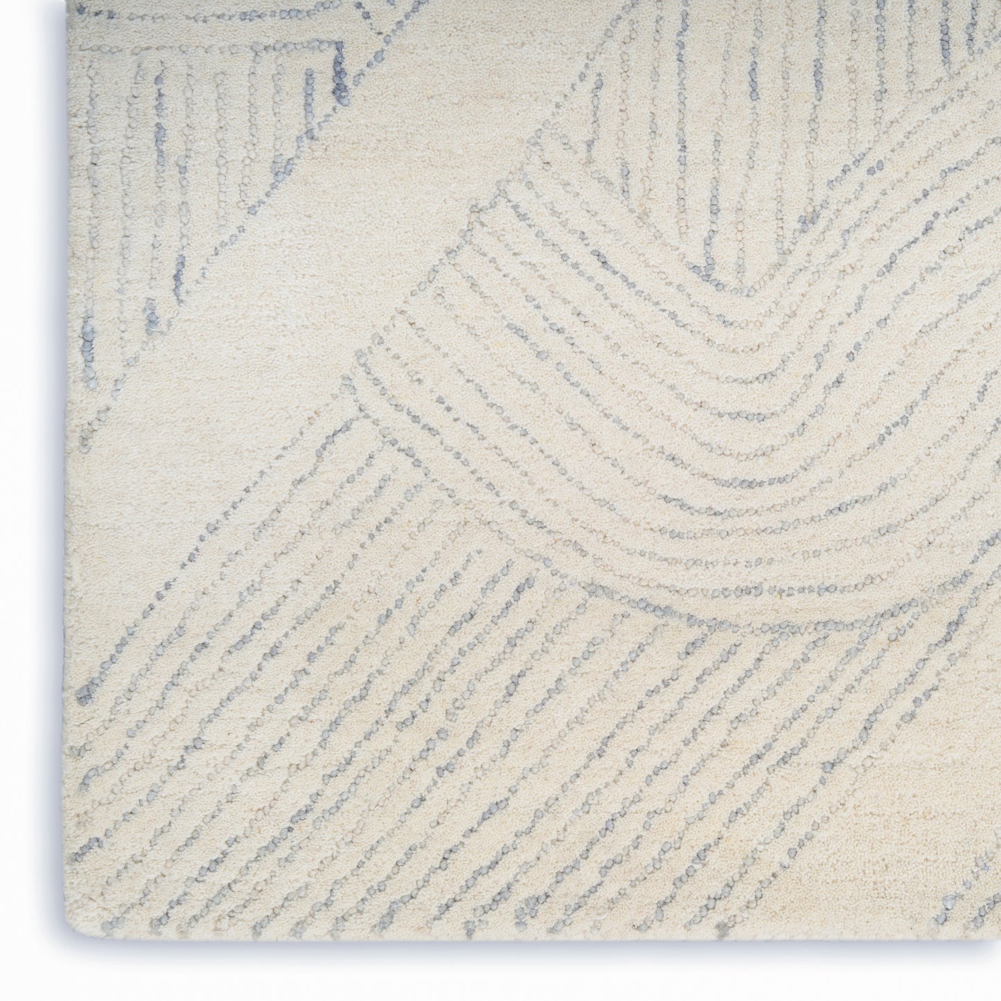DKNY Pure Patterns 5'3" x 7'3" Ivory Grey Modern Indoor Rug