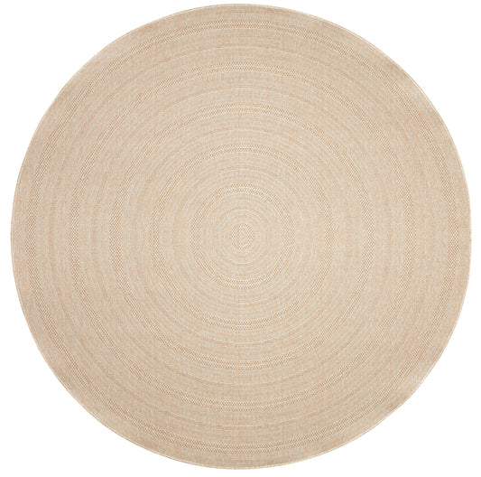 Nourison Tulum 8' x Round Cream Outdoor Rug