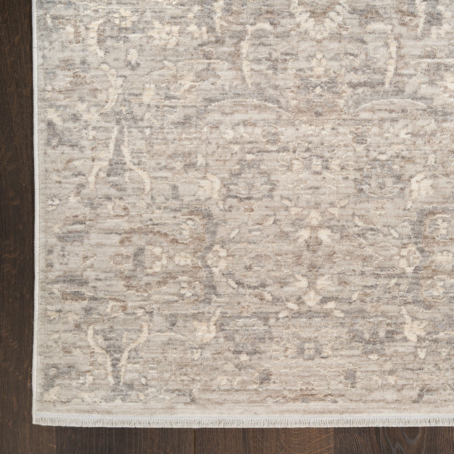 Nourison Shadows 2'2" x 10' Grey Vintage Indoor Rug
