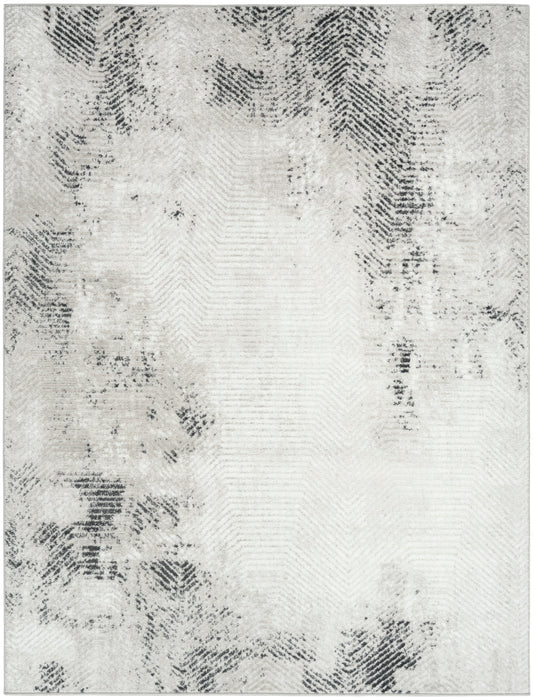 Nourison Dekor 4' x 6' Grey Charcoal Modern Indoor Rug