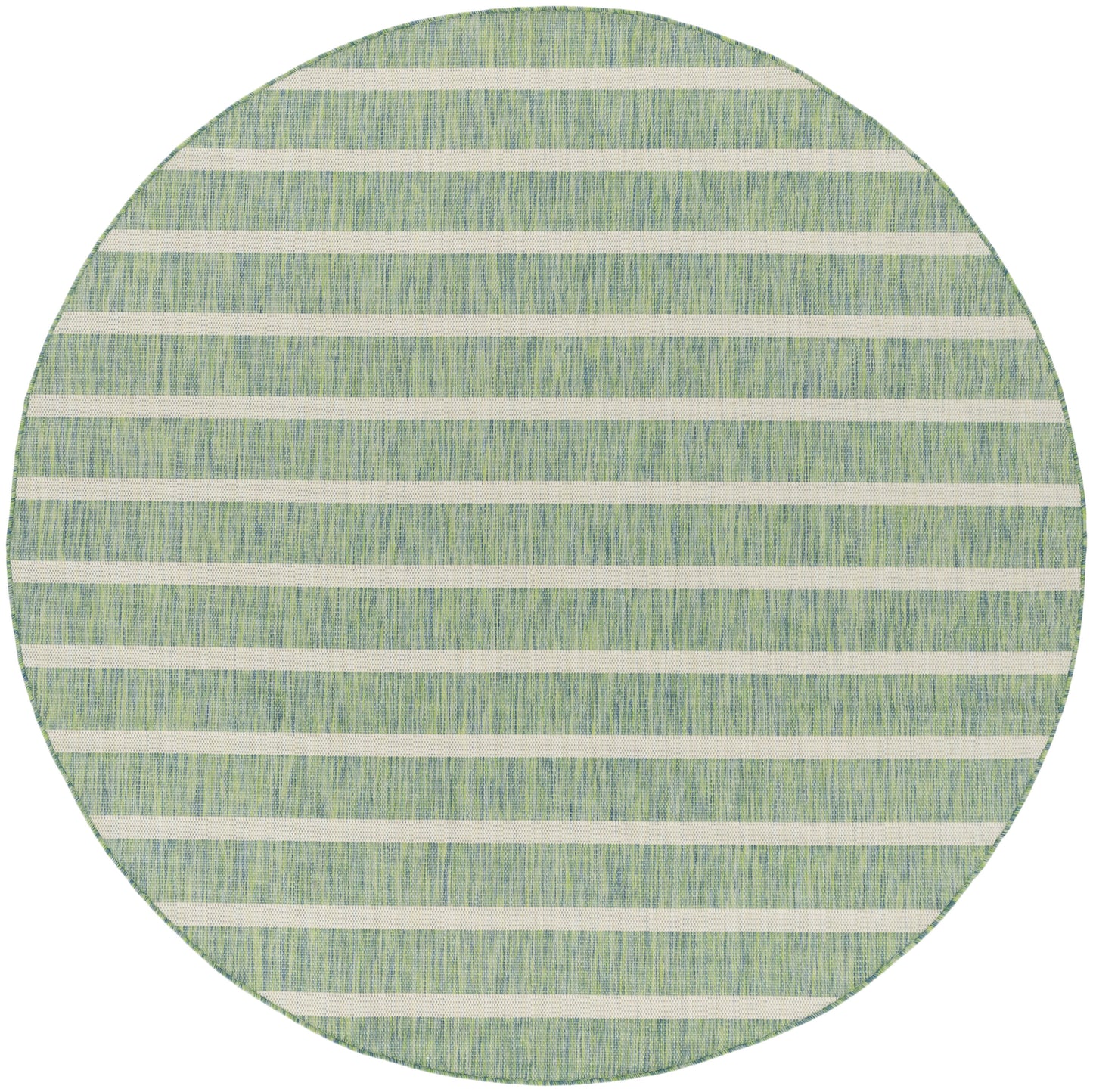 Nourison Positano 8' x Round Blue Green Ivory Modern Rug