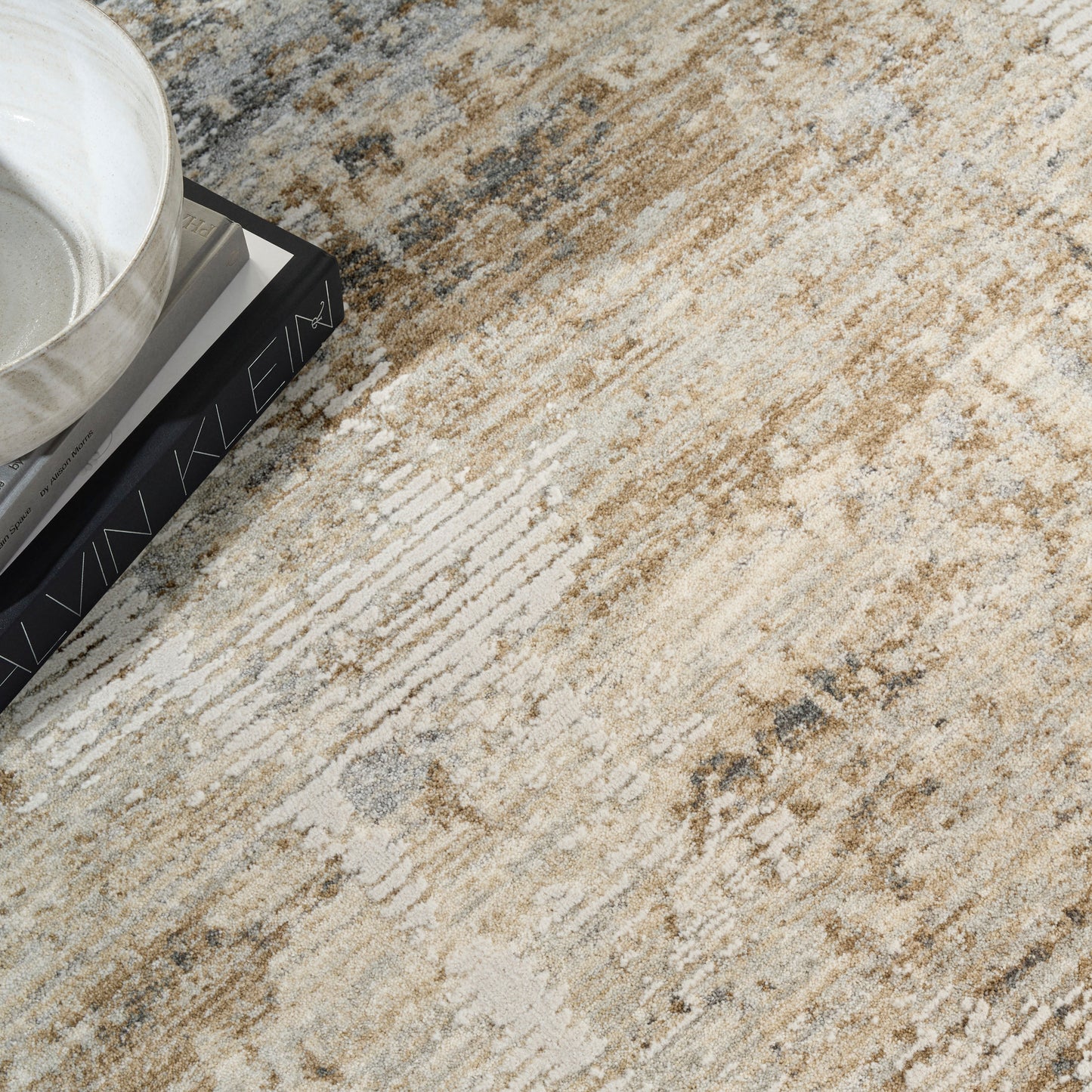 Calvin Klein CK078 Summit 7'10" x 10'2" Natural Grey Modern Indoor Rug