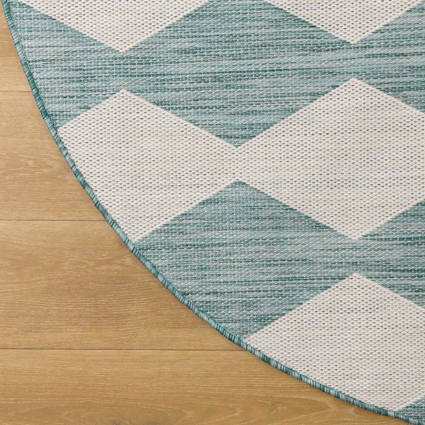 Nourison Positano 6' x Round Aqua Modern Rug