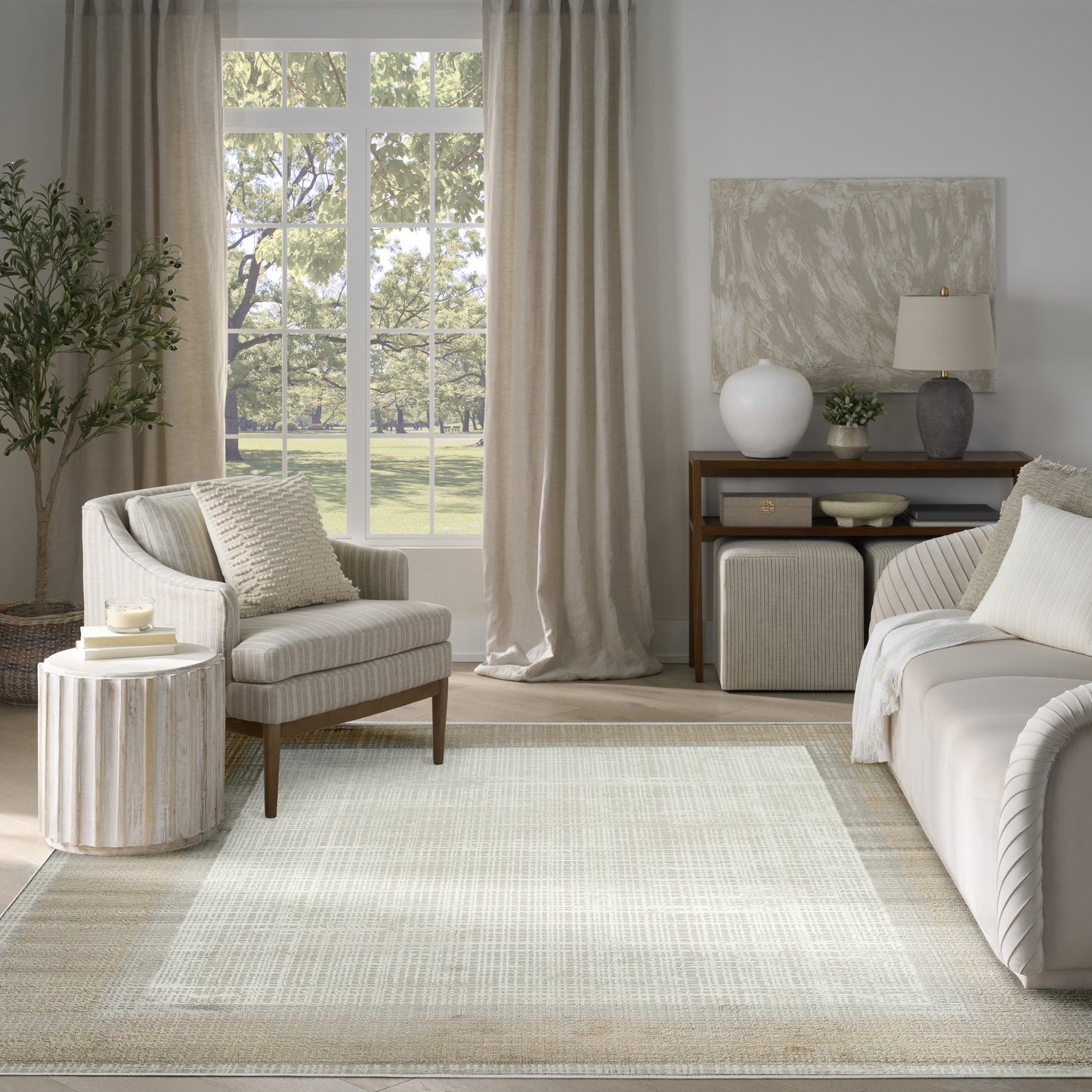 Nourison Dekor 7'10" x 9'10" Grey Modern Indoor Rug