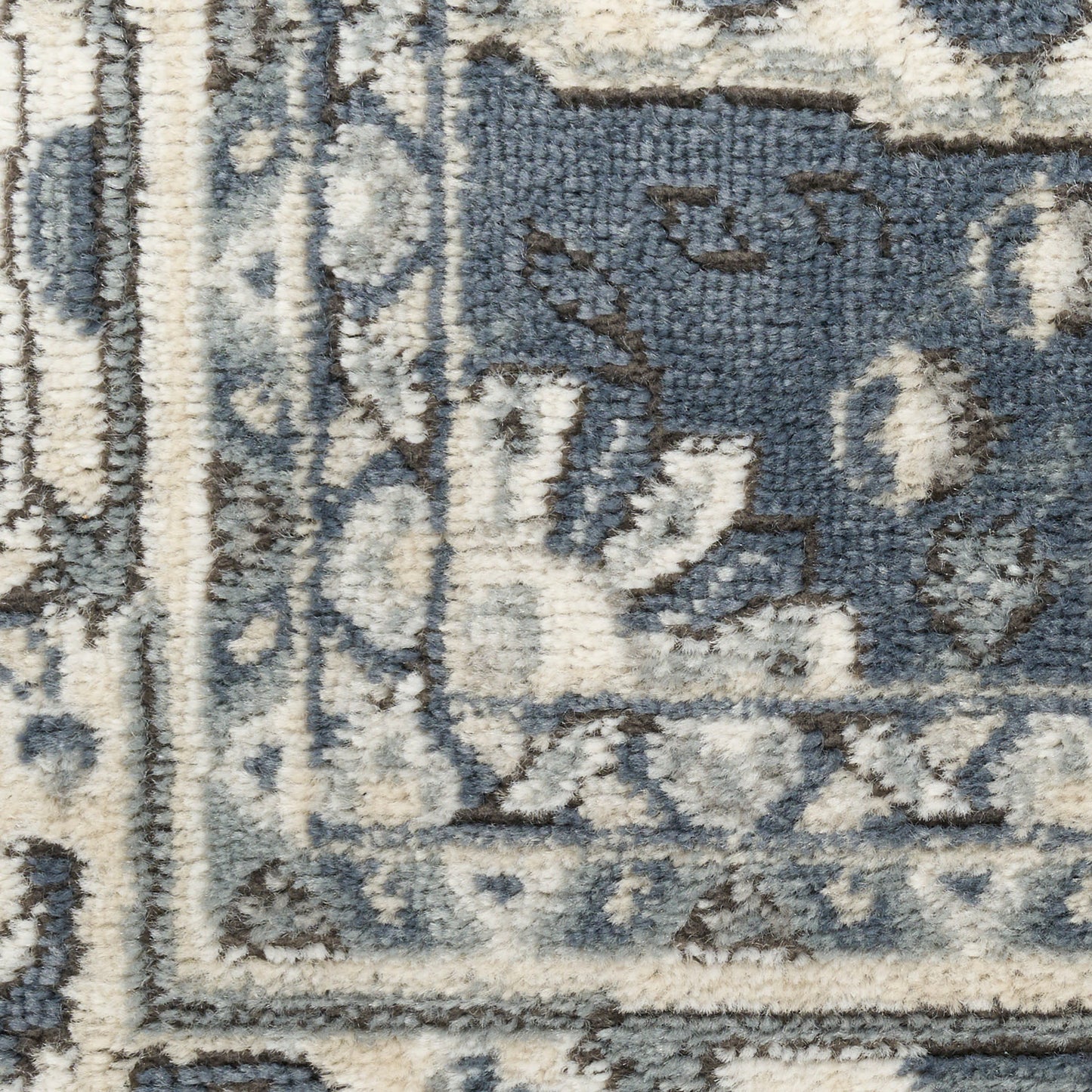 Nourison Quarry 2'2" x 10' Navy Ivory Vintage Indoor Rug