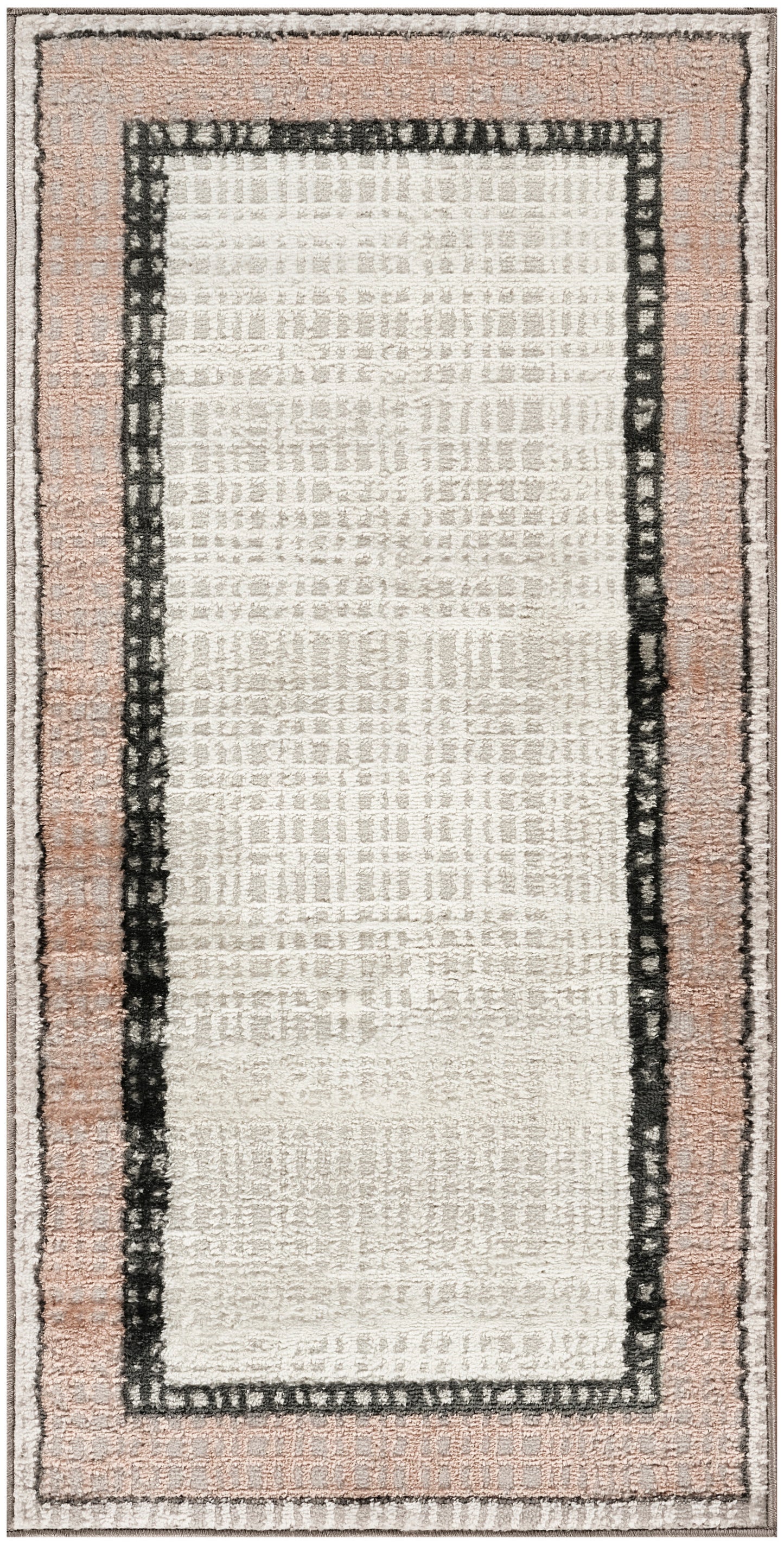 Nourison Dekor 2' x 4' Grey Charcoal Modern Indoor Rug