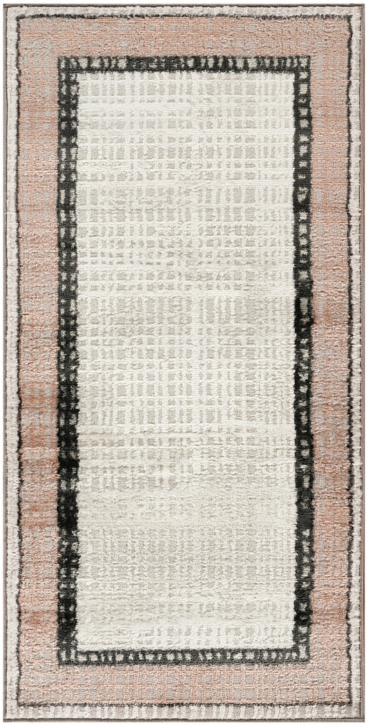 Nourison Dekor 2' x 4' Grey Charcoal Modern Indoor Rug