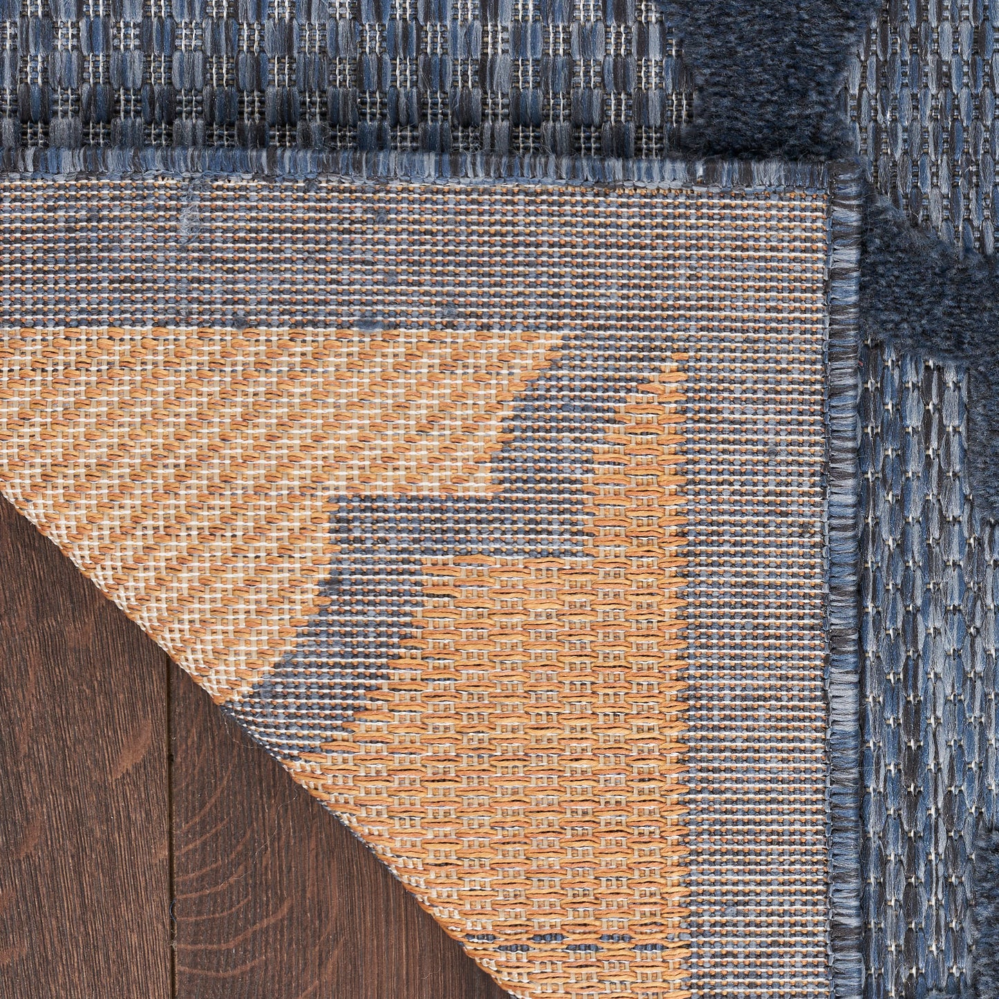 Nourison Easy Care 9' x 12' Navy Blue Modern Rug
