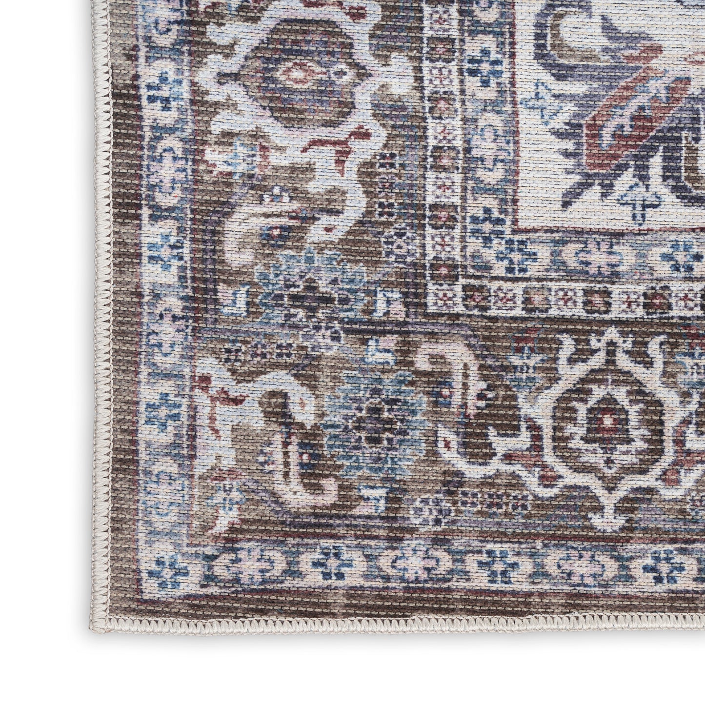 Nourison New Concept Washables 2' x 3'9" Olive Ivory Vintage Indoor Rug