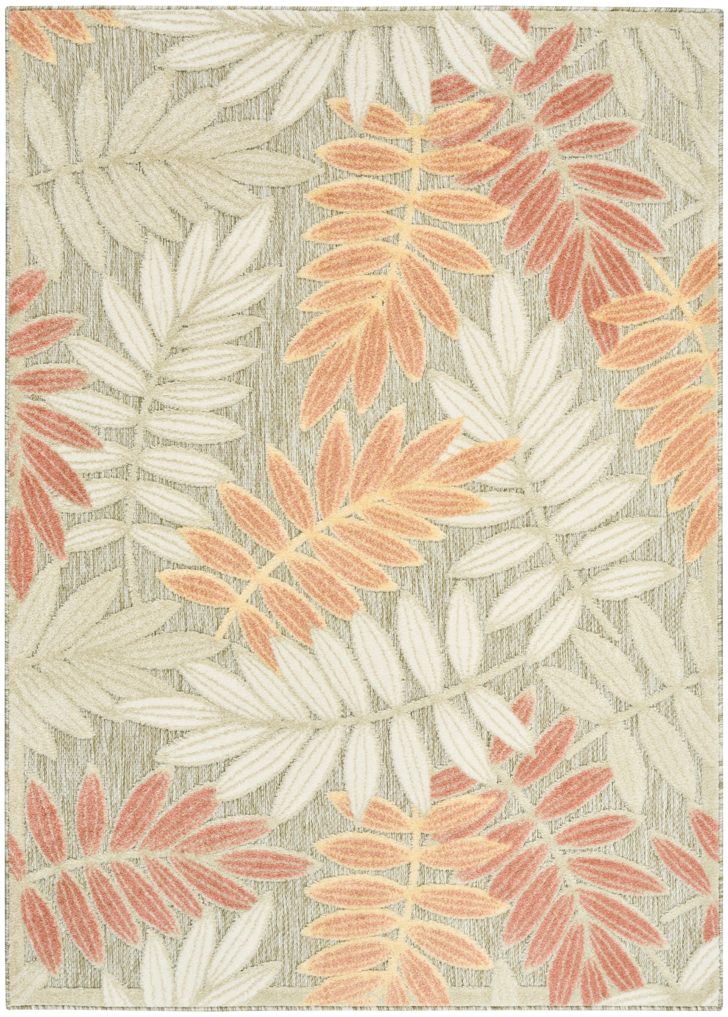 Nourison Aloha 5'3" x 7'5" Sage Rose Modern Rug