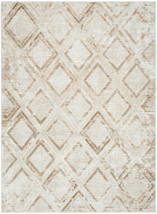 Nourison Dekor 4' x 6' Ivory Taupe Modern Indoor Rug