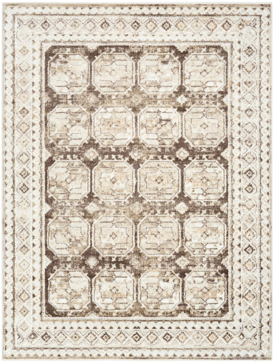 Nourison Dekor 5'3" x 7' Ivory Brown Vintage Indoor Rug