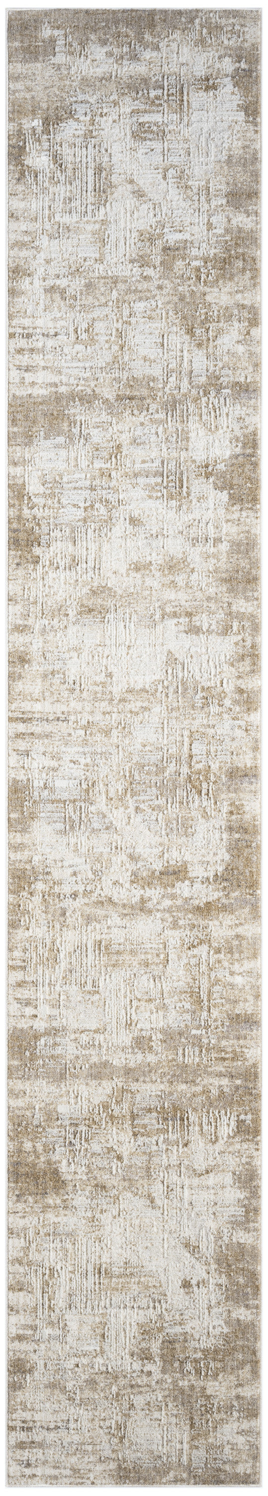 Calvin Klein CK078 Summit 2'2" x 12' Mocha Ivory Modern Indoor Rug