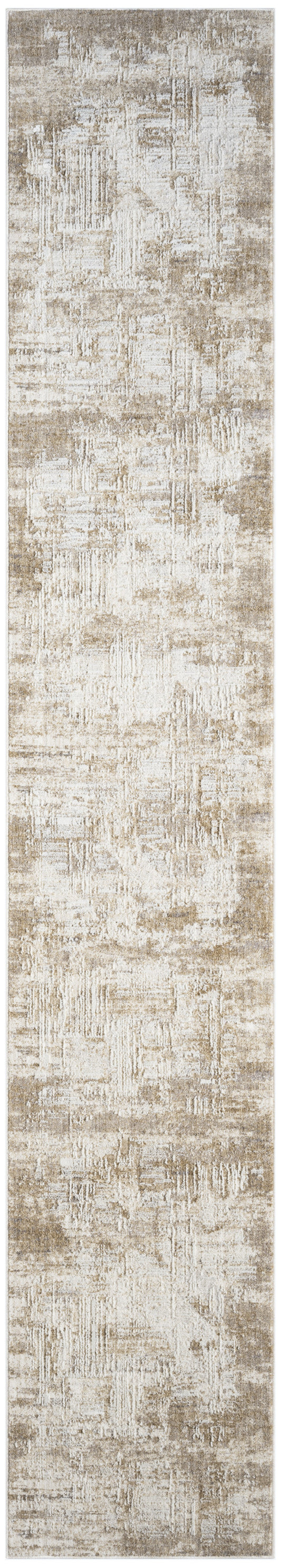 Calvin Klein CK078 Summit 2'2" x 12' Mocha Ivory Modern Indoor Rug