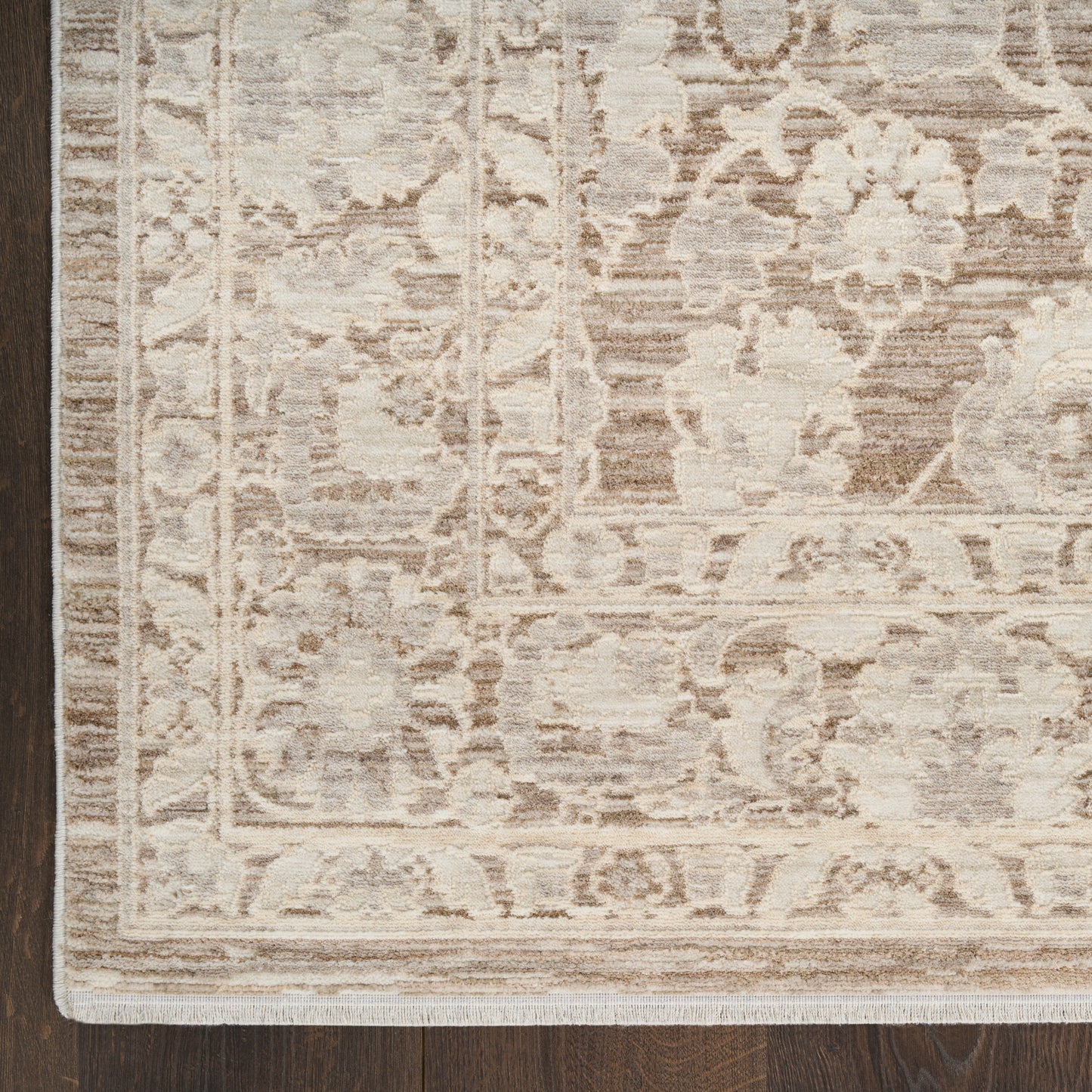 Nourison Shadows 2'2" x 10' Ivory Mocha Vintage Indoor Rug