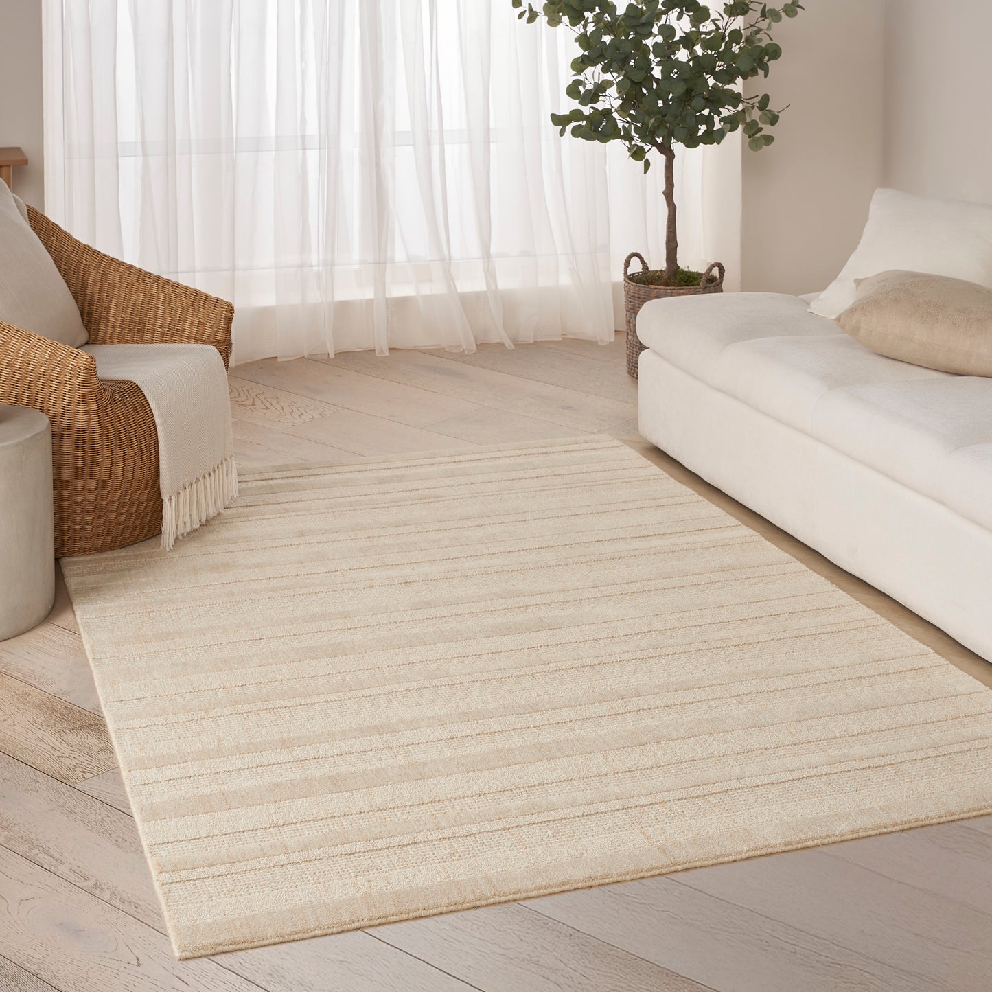 DKNY Pure Multi Weave 5'3" x 7'3" Camel Contemporary Indoor Rug