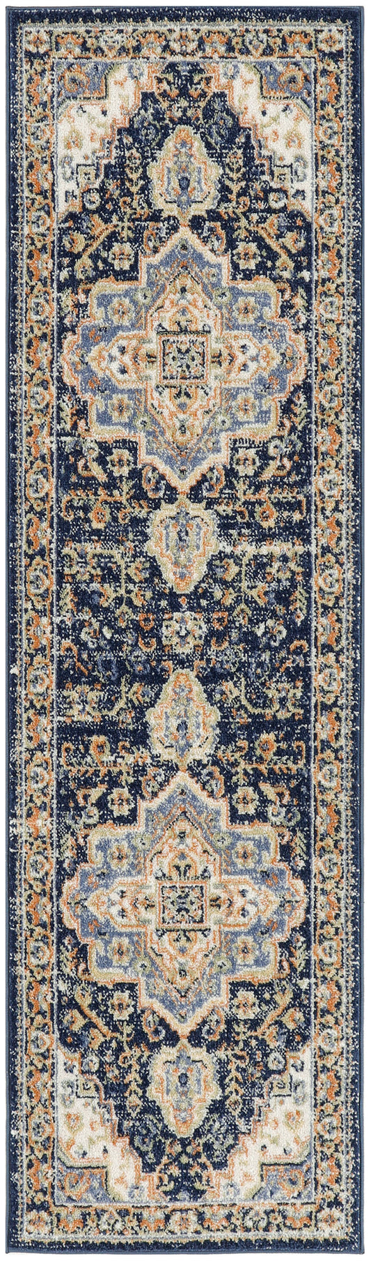 Nourison Nourison Essentials Persian 2'2" x 14 Navy Vintage Rug
