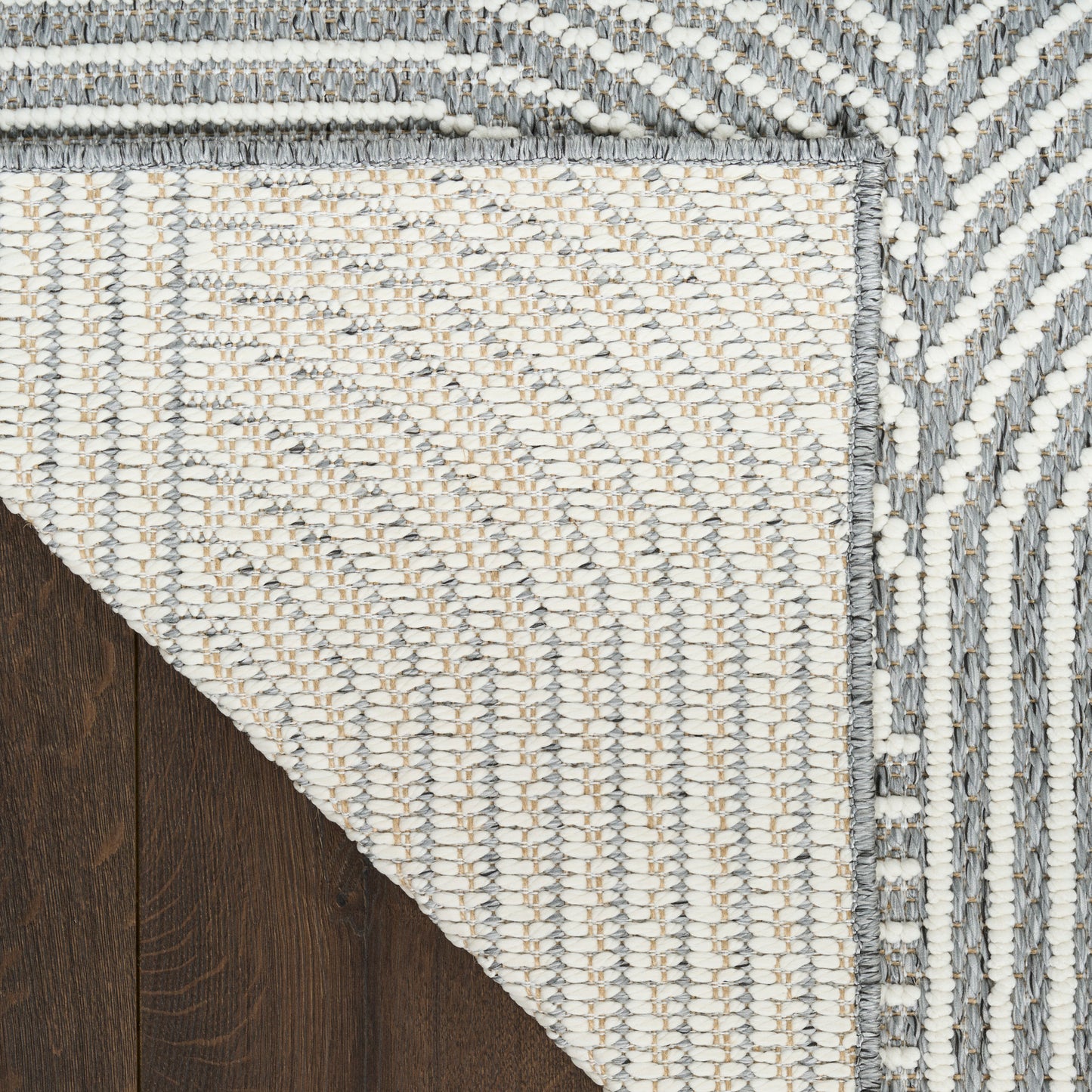 Nourison Natural Texture 2'3" x 7'6" Charcoal Ivory Modern Indoor Rug