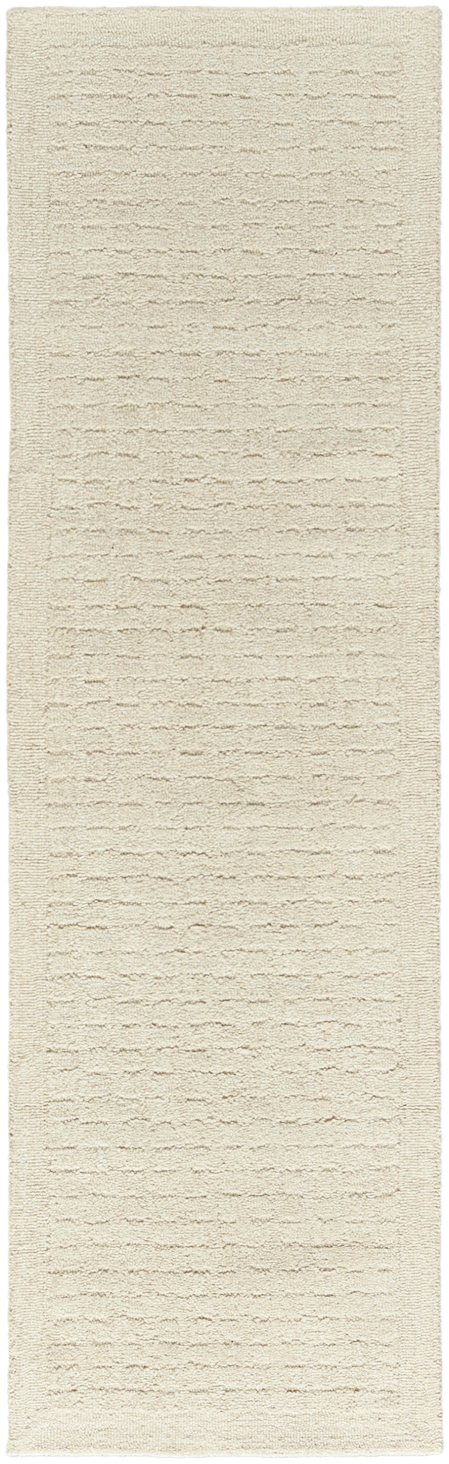 DKNY Pure Grids 2'3" x 7'6" Ivory Beige Contemporary Indoor Rug