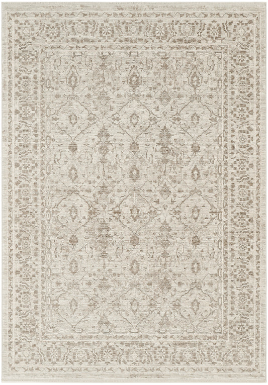 Nourison Shadows 5'3" x 7'3" Ivory Grey Vintage Indoor Rug