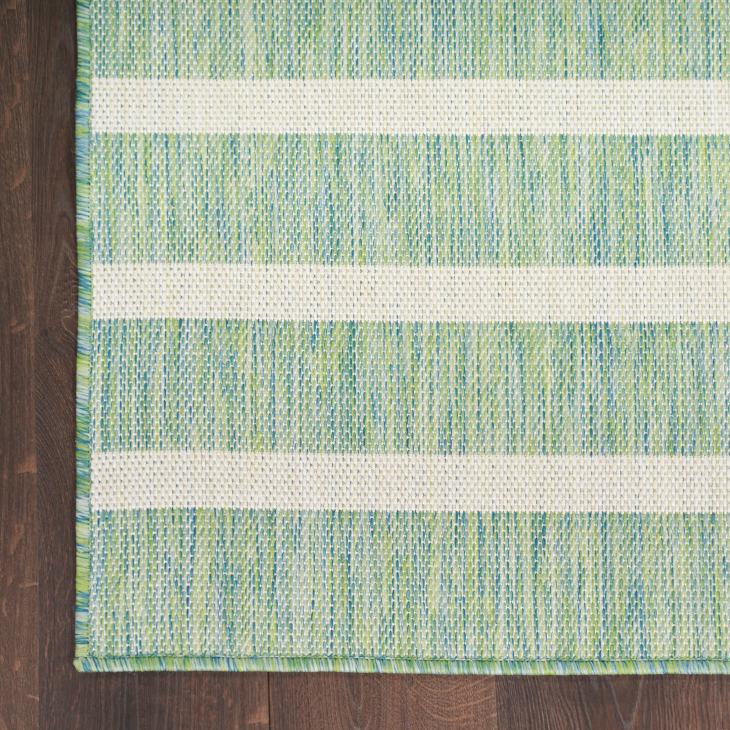 Nourison Positano 2'2" x 8' Blue Green Ivory Modern Rug