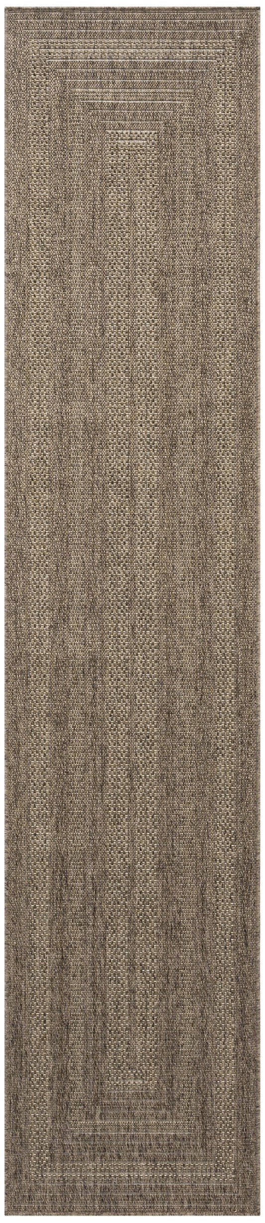 Nourison Tulum 2'2" x 10' Brown Outdoor Rug