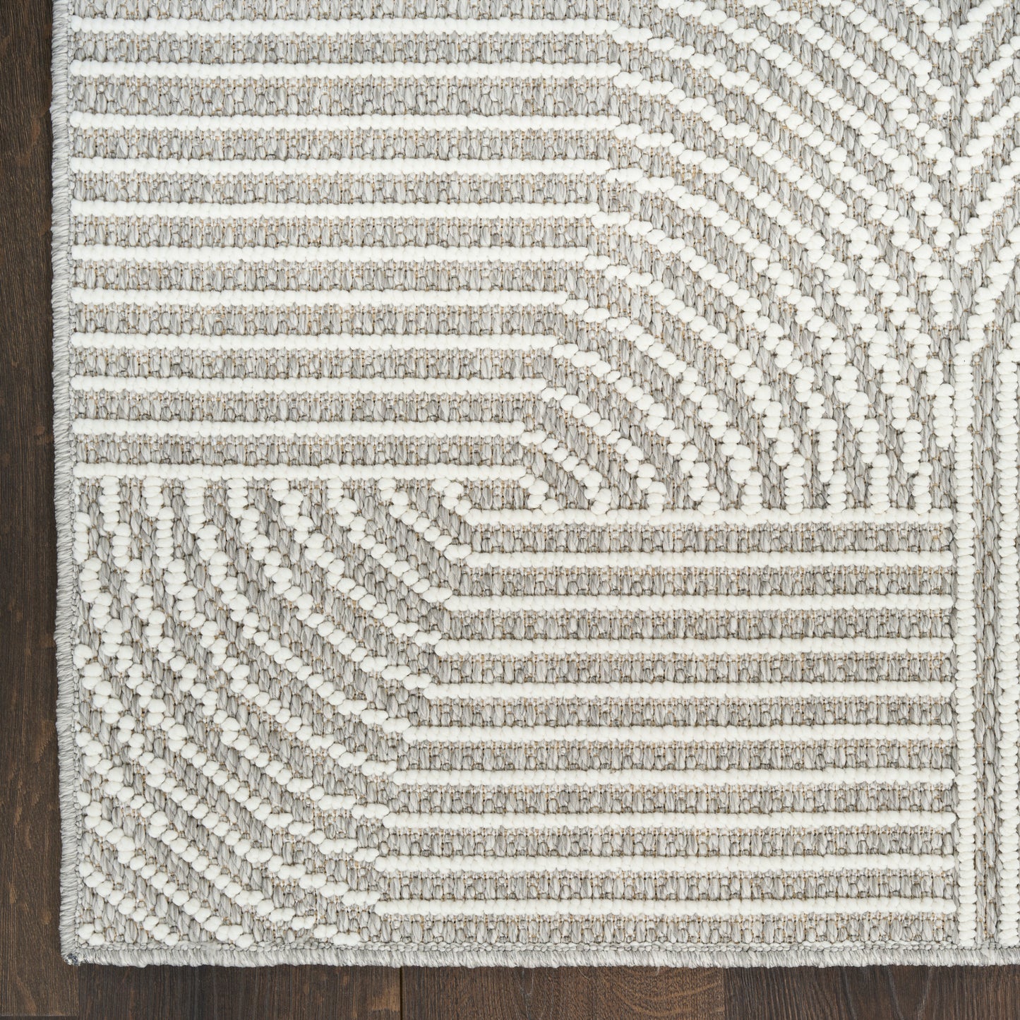 Nourison Natural Texture 2'3" x 7'6" Grey Ivory Modern Indoor Rug