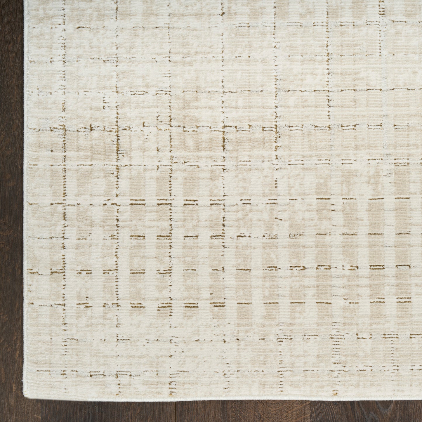DKNY Grand Street 6' x 9' Ivory Beige Modern Indoor Rug