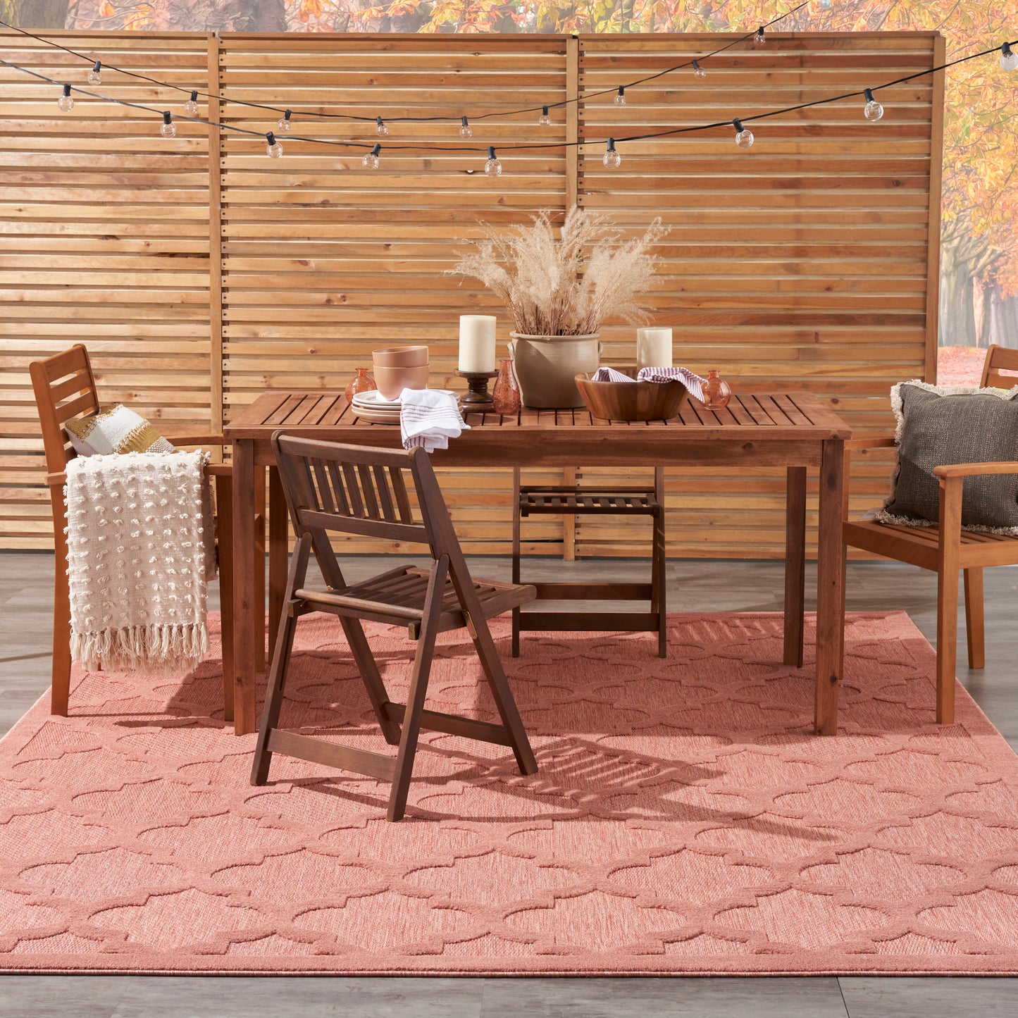 Nourison Easy Care 9' x 12' Coral Orange Modern Rug