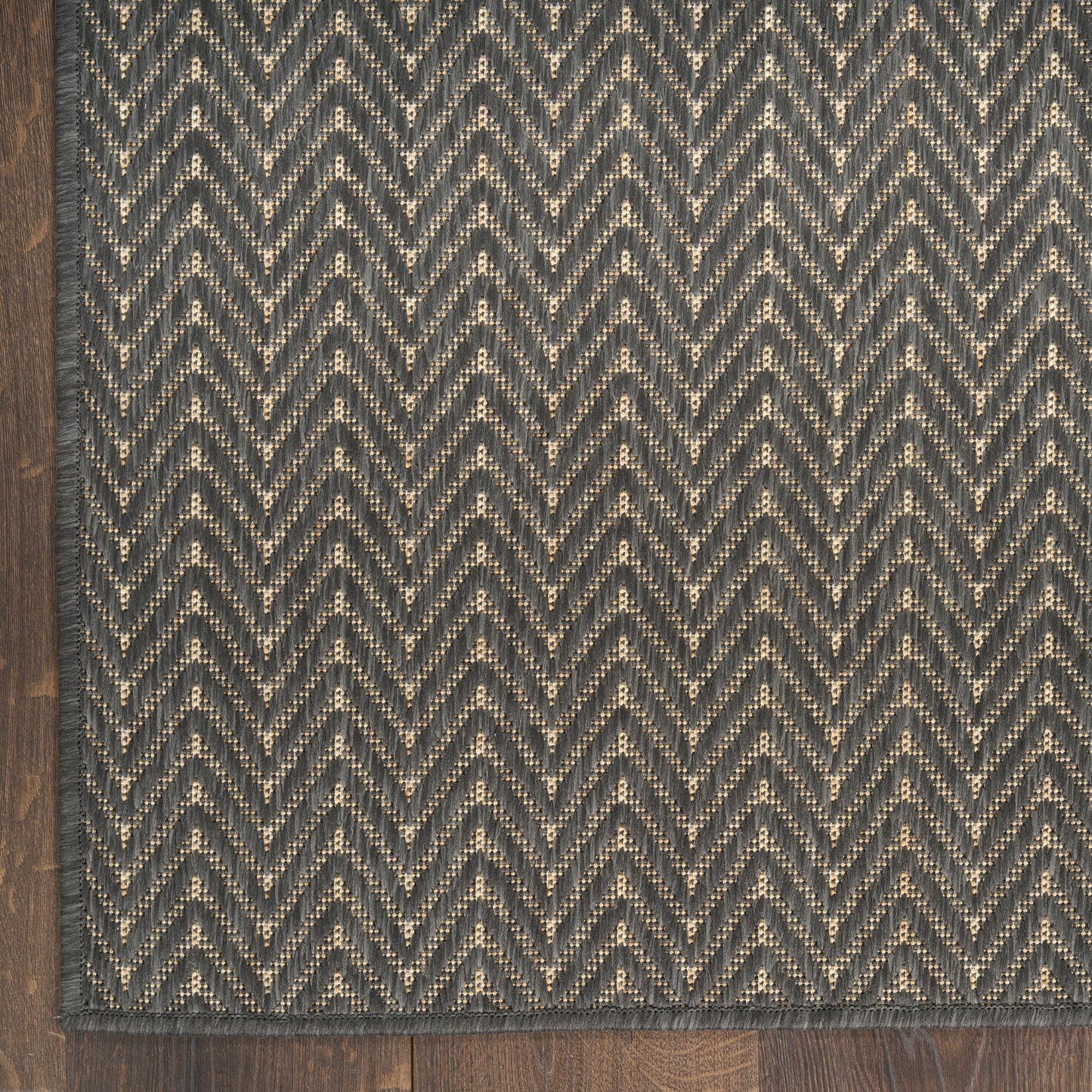Nourison Horizon Indoor/Outdoor 9' x 12' Charcoal Modern Rug