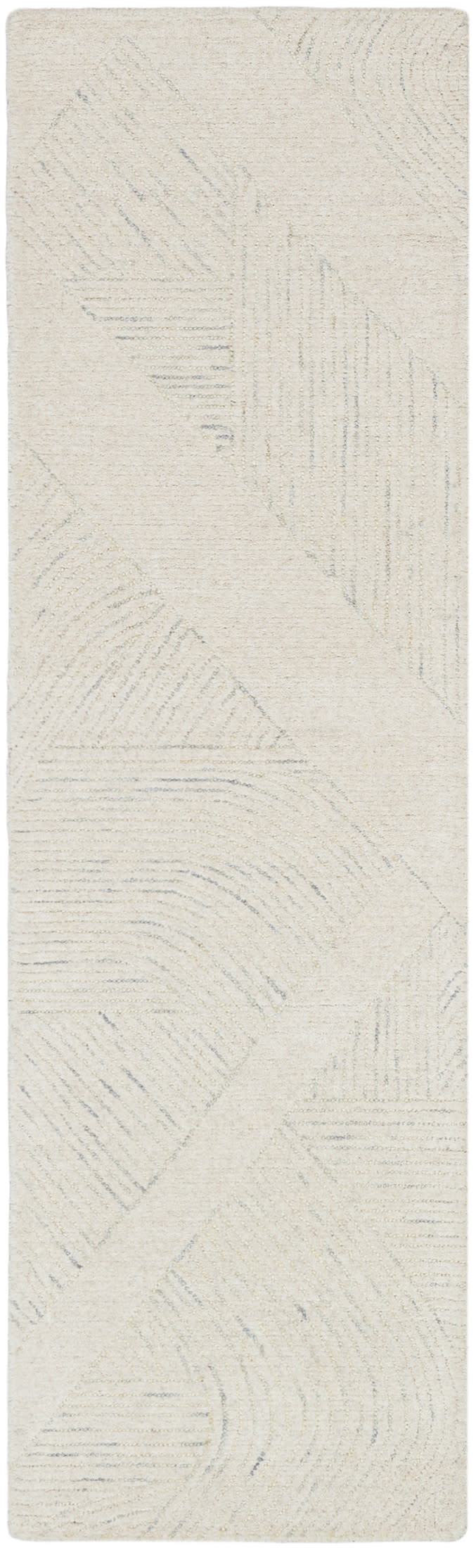 DKNY Pure Patterns 2'3" x 7'6" Ivory Grey Modern Indoor Rug