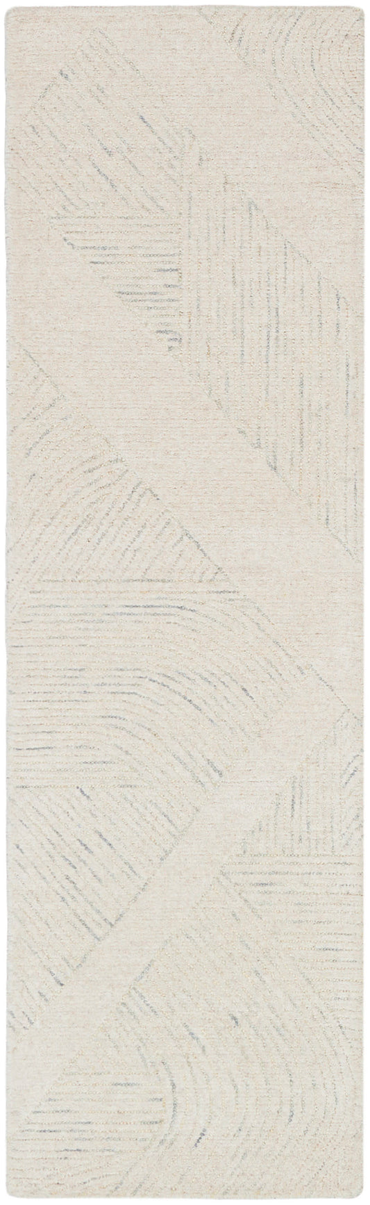 DKNY Pure Patterns 2'3" x 7'6" Ivory Grey Modern Indoor Rug