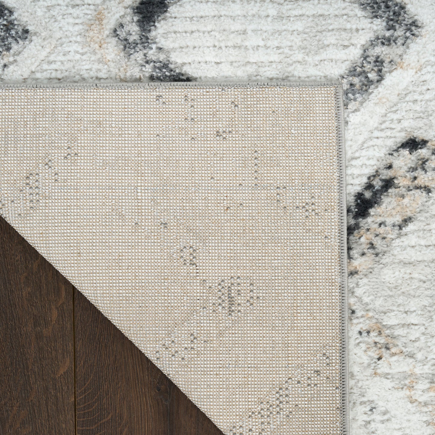 Nourison Dekor 5'3" x 7' Grey Charcoal Modern Indoor Rug