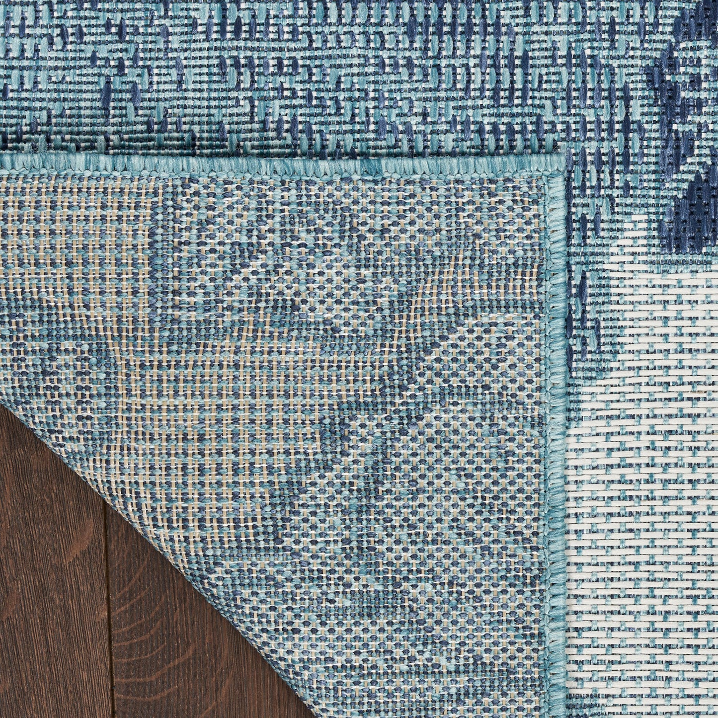 Nourison Garden Oasis 2' x 6' Blue Tropical Rug