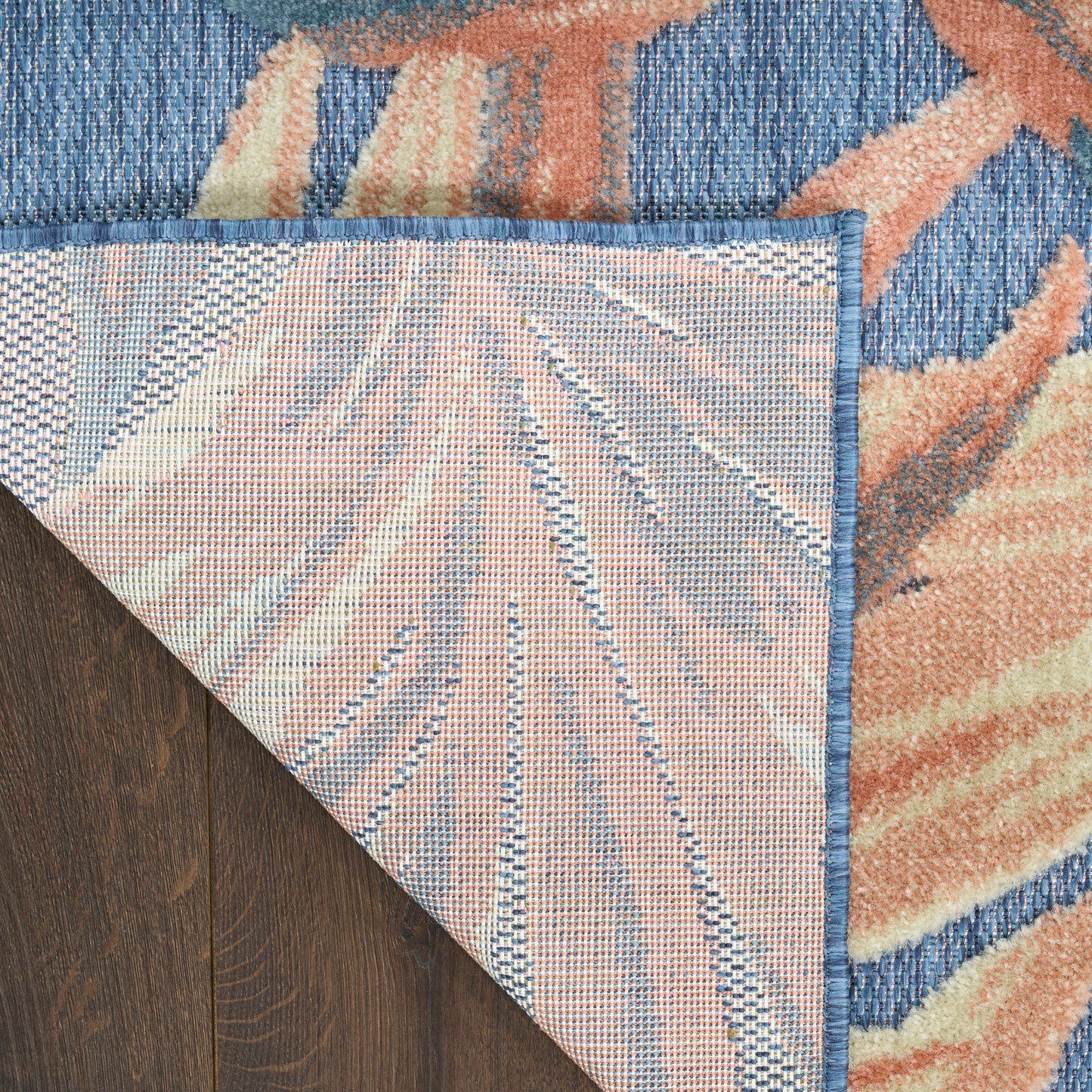 Nourison Aloha 3'6" x 5'6" Blue Rose Modern Rug