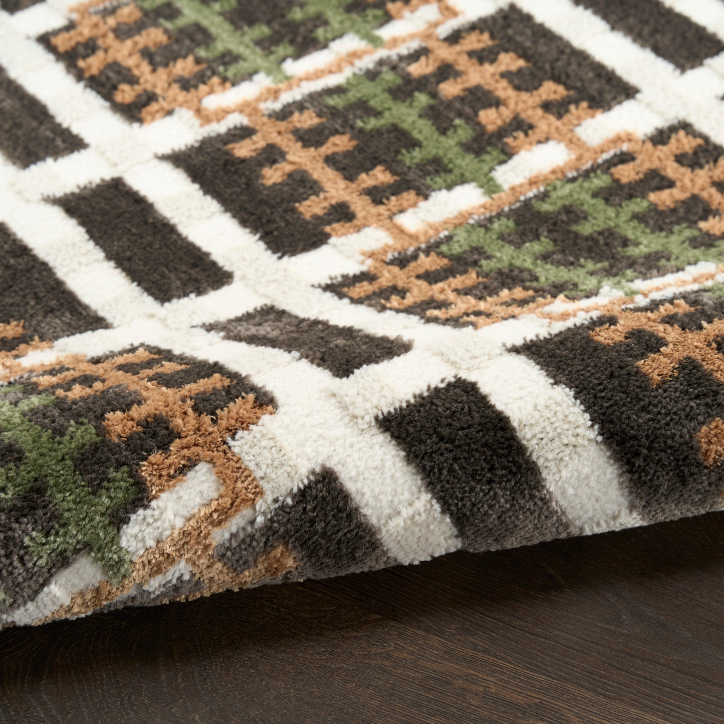 Nourison Nordic 4' x 6' Charcoal Multicolor Modern Indoor Rug