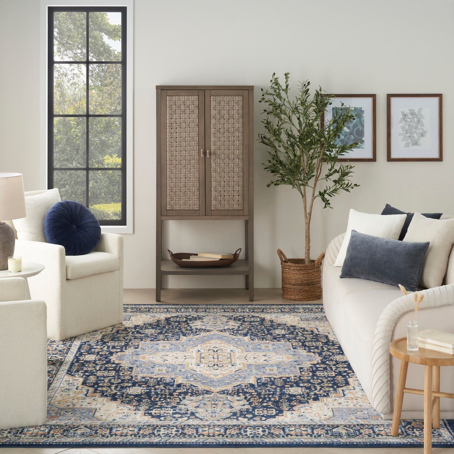 Nourison Nourison Essentials Persian 10' x 14' Navy Vintage Rug