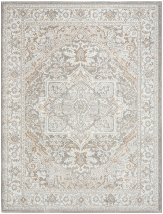 Nourison Dekor 4' x 6' Light Grey Vintage Indoor Rug