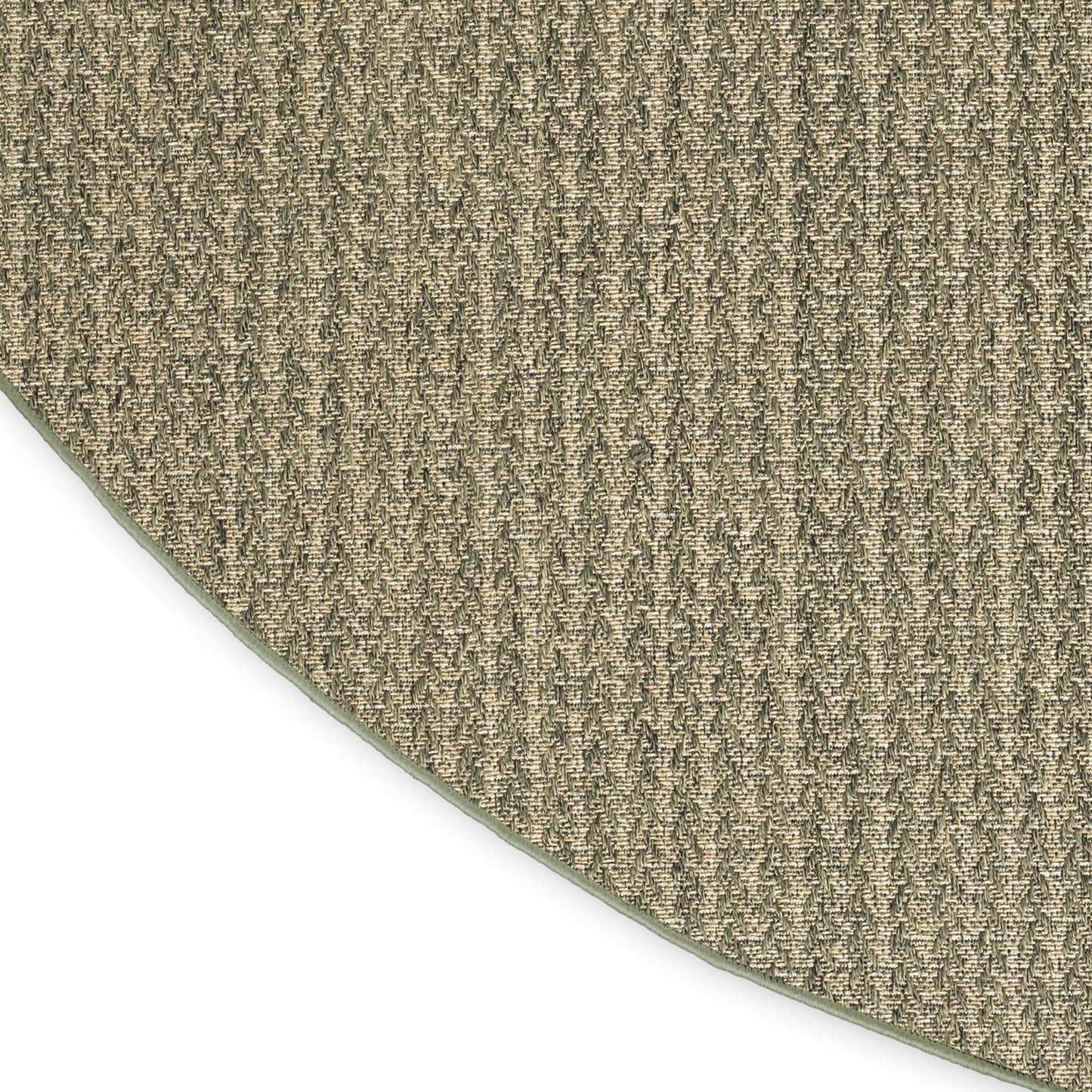 Nourison Tulum 8' x Round Olive Outdoor Rug