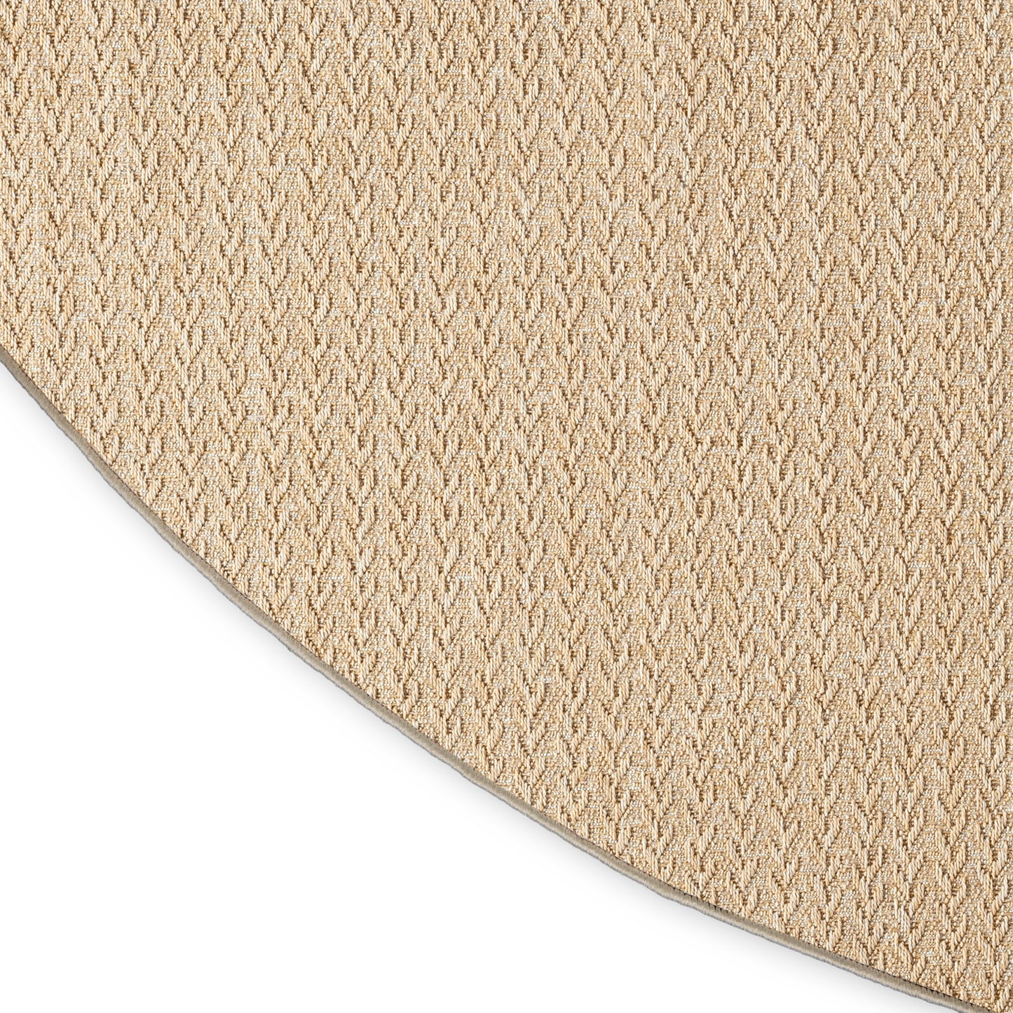 Nourison Tulum 8' x Round Taupe Outdoor Rug
