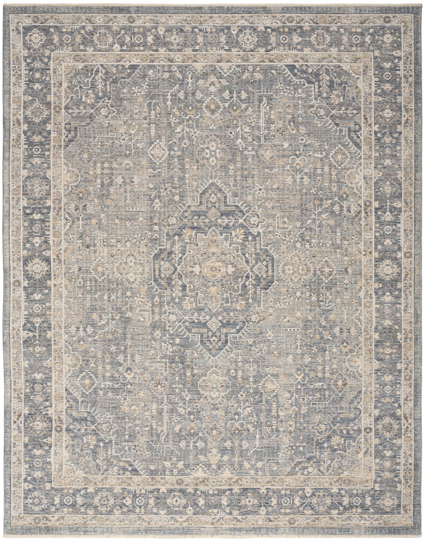 Nourison Retreat 9'6" x 13'2" Blue Vintage Indoor Rug